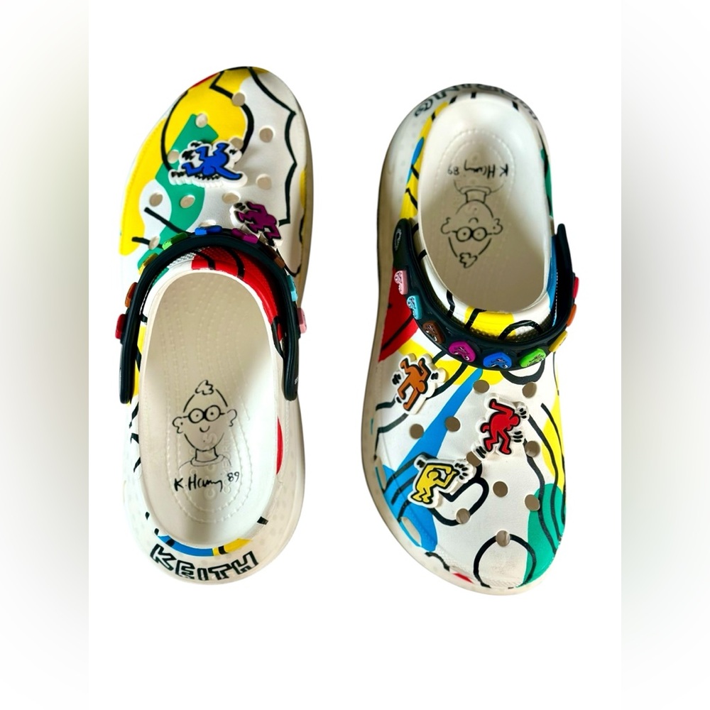 Rare Keith Haring X Crocs Mega Crush Log Limited Edition UNISEX - Picture 9 of 16